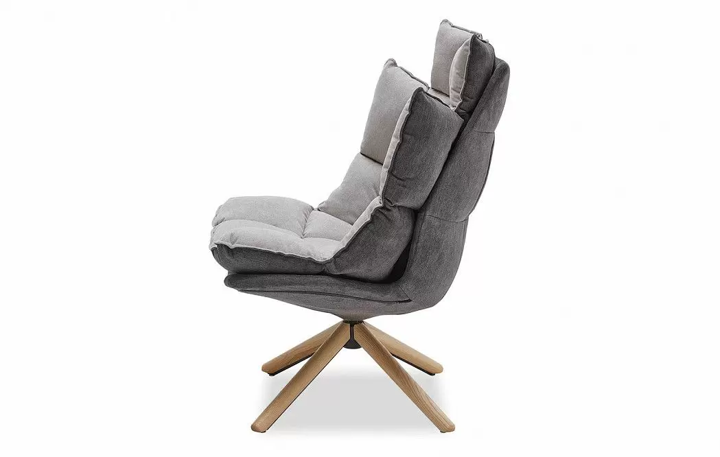 Кресло и оттоманка в стиле Husk, серый - фото 6