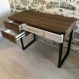 Стол письменный Brooklyn, орех/черный