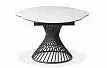 Стол раскладной Tornado 120-180, белая керамика/черный