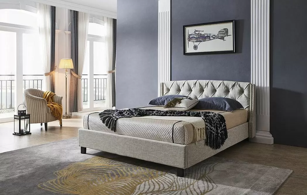 Кровать Evita 160x200, кремовый