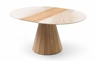 Стол раскладной Eterna 120-160, бежевая керамика/ясень