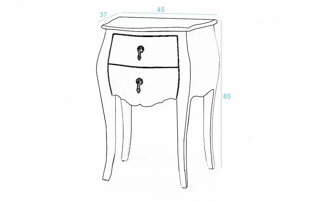 Тумба прикроватная Marie, белый - фото 4