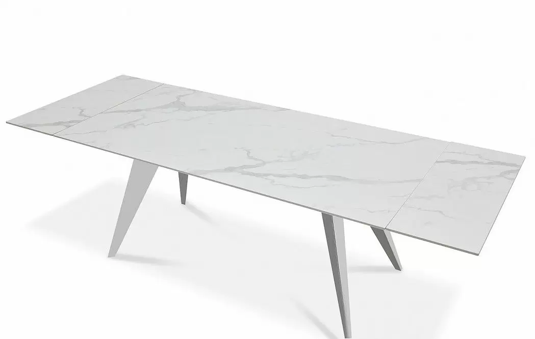 Стол раскладной Ramses 180-250, белый мрамор/хром - фото 6