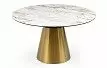 Стол Teresa 135, белая керамика/золото