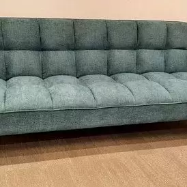 Диван-кровать Madrid, желтый/золотые ножки