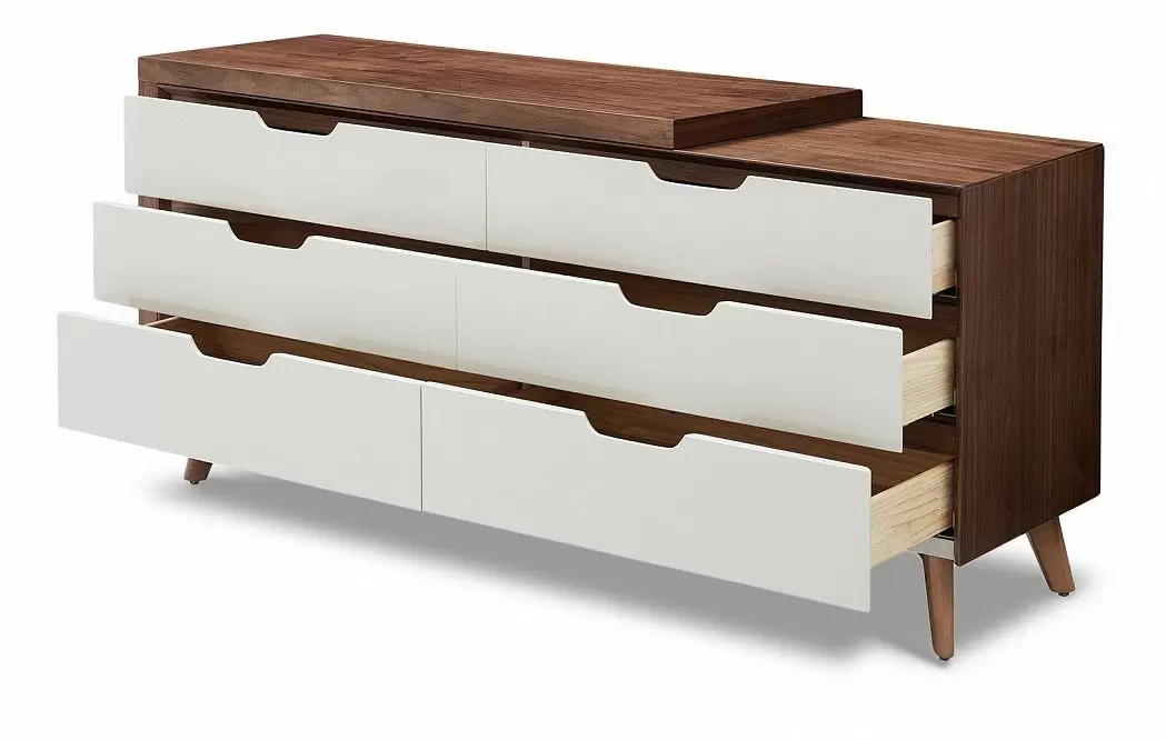 Комплект для спальни Borneo, бежевый/орех/белый - фото 26