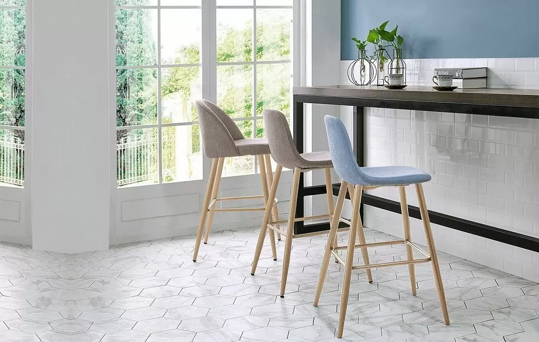 Стул полубарный Sally (60), темно-бежевый/дерево - фото 3