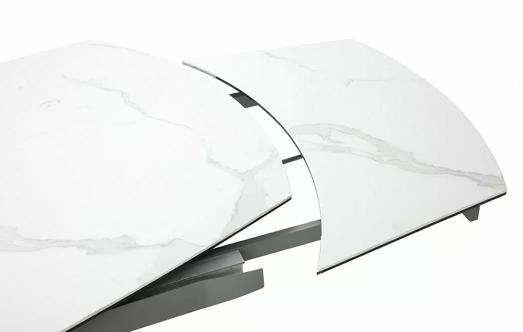Стол раскладной Palermo 160-240, белая керамика/серый - фото 7