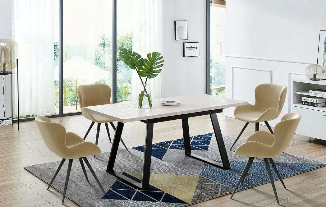 Стол раскладной Denver 120-160, светлый дуб/черный - фото 13