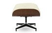 Комплект кресло и оттоманка Eames Lounge, кремовый/орех