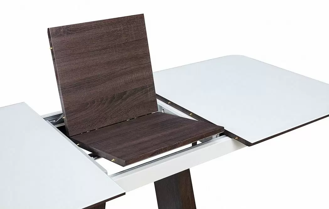 Стол раскладной Rosanna 140-180, темно-коричневый/белый - фото 6