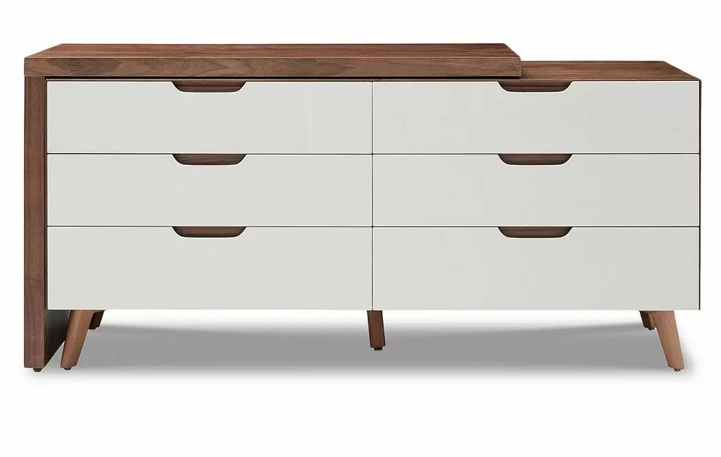 Комплект для спальни Madeira, серо-коричневый/орех/белый - фото 29