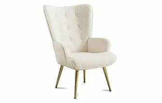 Кресло Hygge, слоновая кость/золото