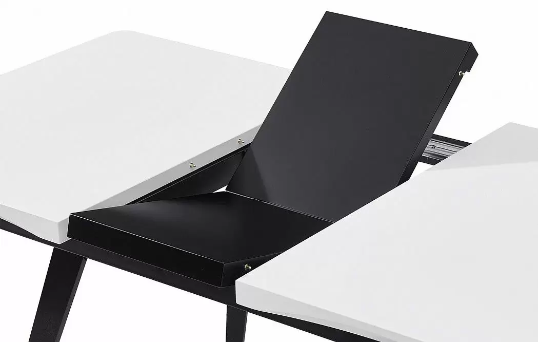 Стол раскладной Frankfurt 110-140, белый/черный - фото 8