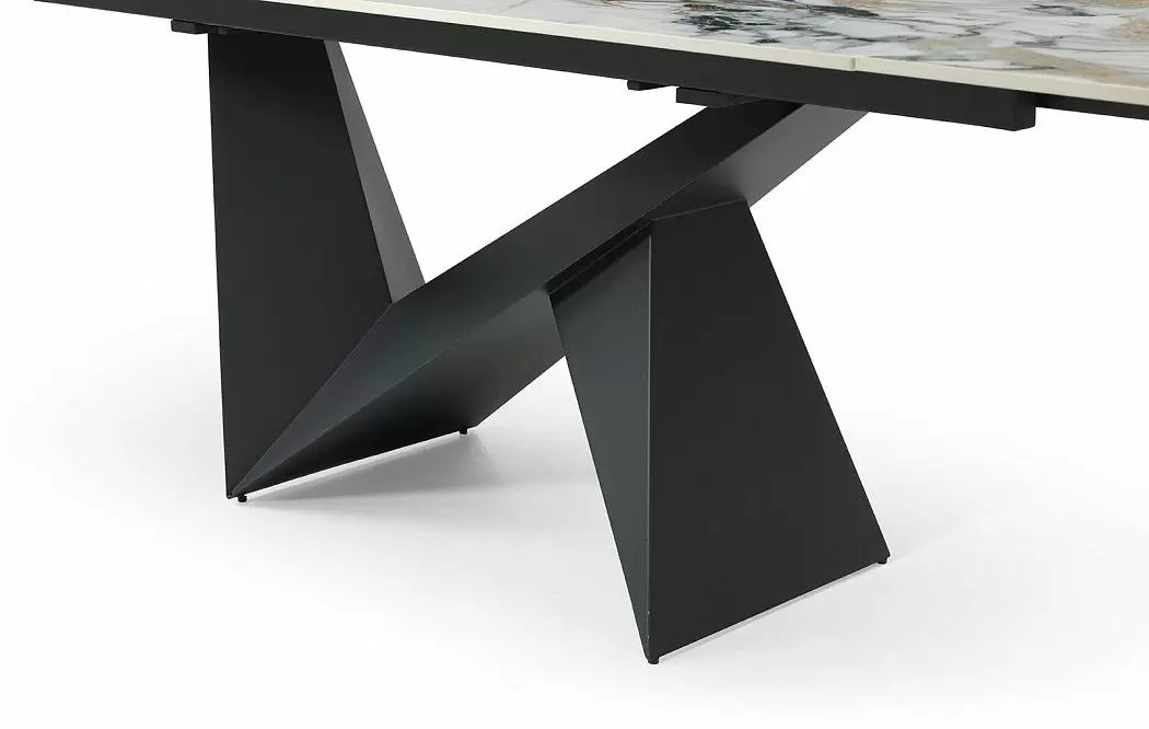 Стол раскладной Portofino Black 200-300, светлая керамика/черный - фото 17