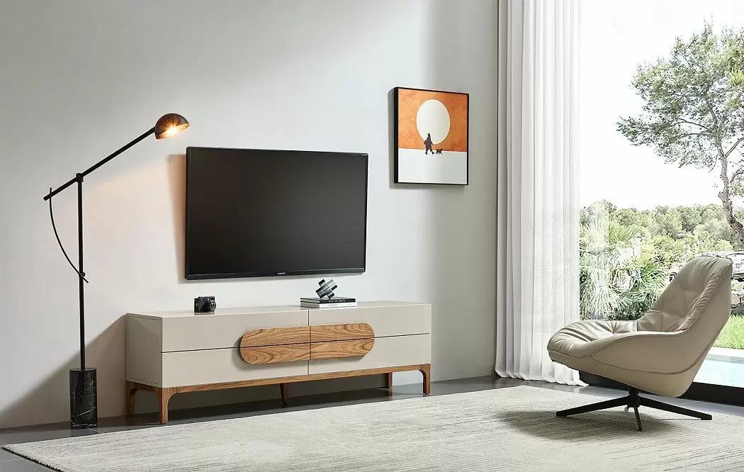 ТВ Тумба Eloisa, слоновая кость/орех - фото 2