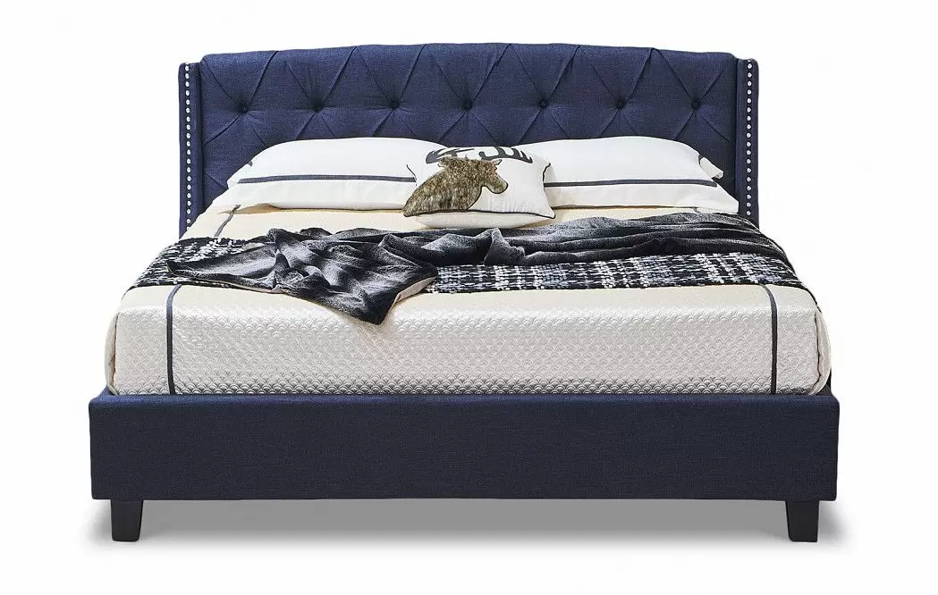 Кровать Evita 160x200, темно-синий - фото 4