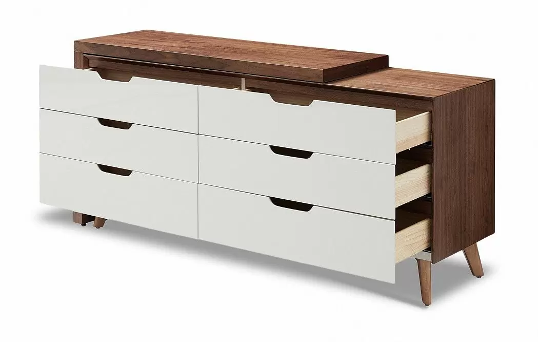 Комплект для спальни Madeira, серо-коричневый/орех/белый - фото 24