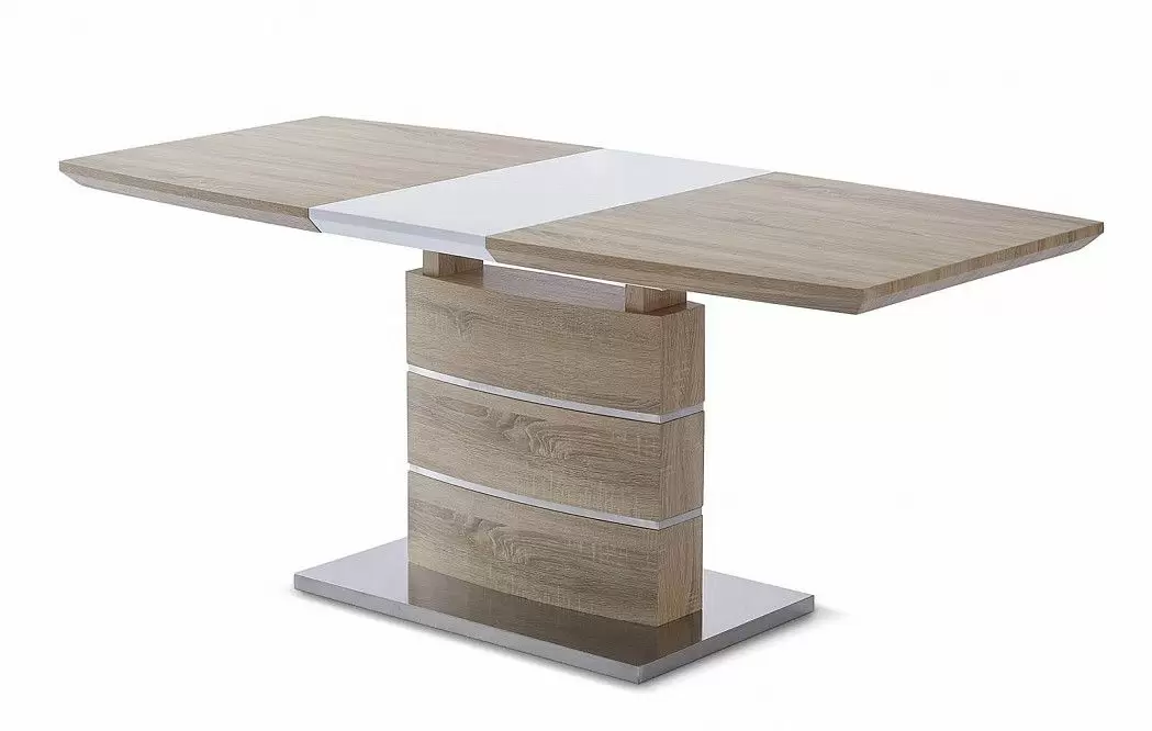 Стол раскладной Verona (140), светлый дуб/белый матовый