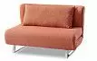 Диван-кровать Rosy 2-х местный, папайя/хром