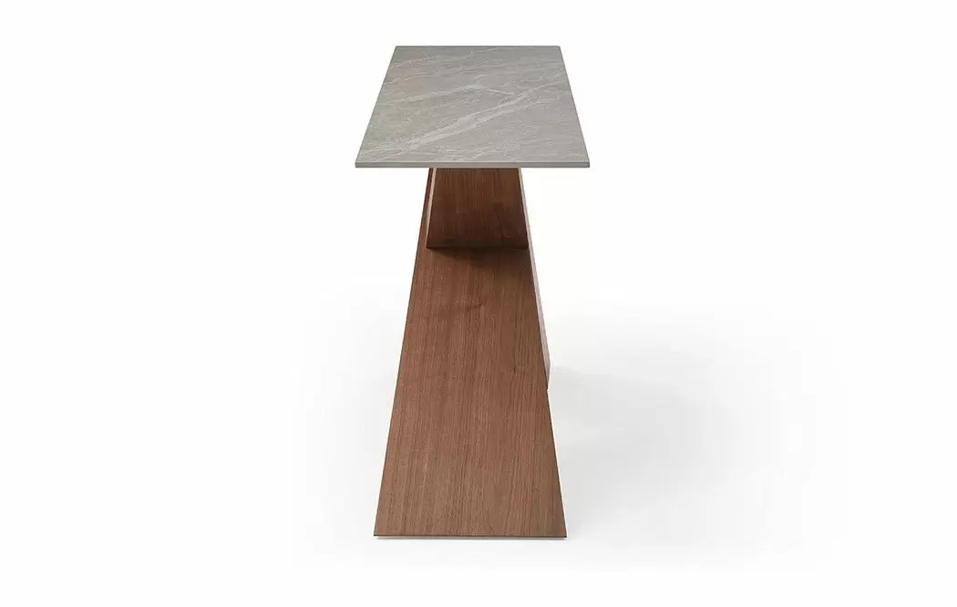 Консоль Fiord (140), серая керамика/орех - фото 5