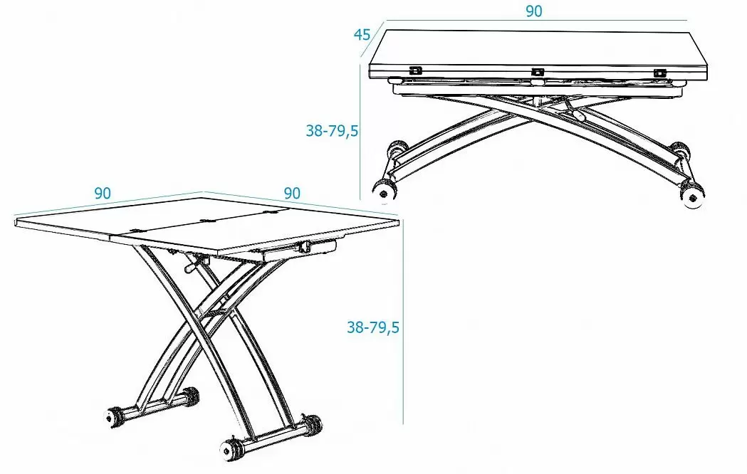 Стол-трансформер Jordan, белый - фото 6