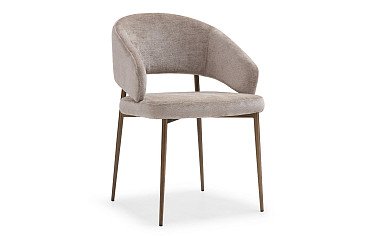 Стул Edgar, темно-бежевый/бронза