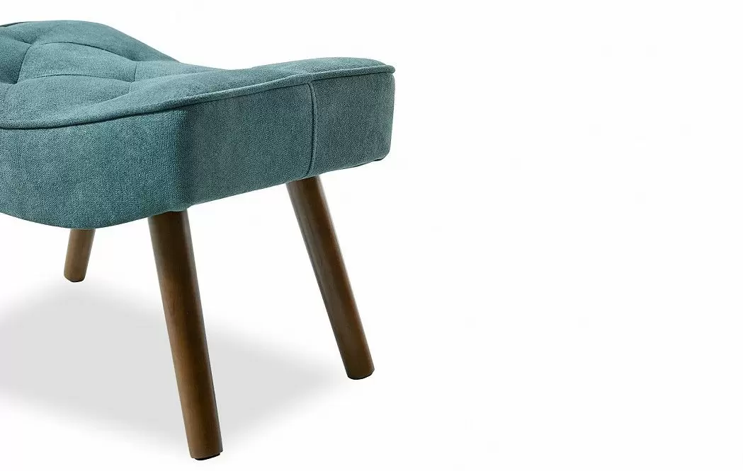 Кресло и оттоманка Hygge, темно-бирюзовый/орех - фото 12