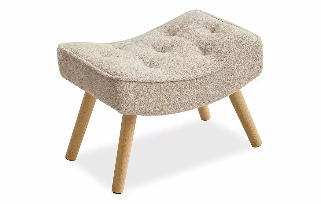 Кресло и оттоманка Hygge, кремовый/натуральный - фото 10