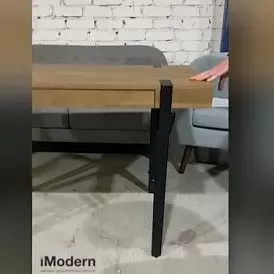 Стол письменный Project, орех/черный