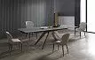 Стол раскладной Valencia 160-240, серая керамика/орех