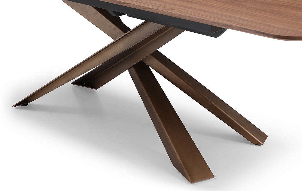 Стол раскладной Esmeralda 180-230, орех/бронза - фото 9