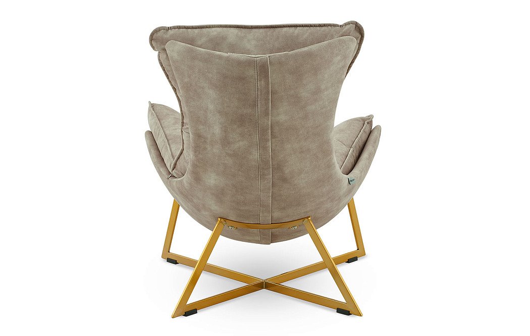 Кресло Jenna, бежевый/золото - фото 9