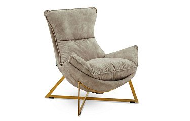 Кресло Jenna, бежевый/золото