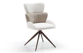 Стул Adele, белый/бежевый/бронза