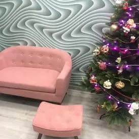 Оттоманка Hygge, слоновая кость/золото