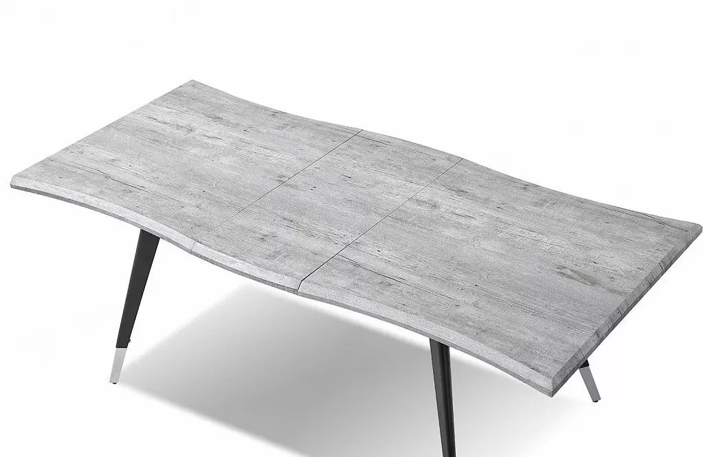 Стол раскладной Dusseldorf 160-200, античный дуб/черный - фото 9