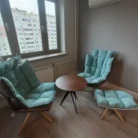 Оттоманка в стиле Husk, серый