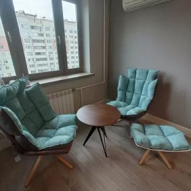 Кресло с оттоманкой в стиле Husk, бирюзовый 1635257704263.jpg