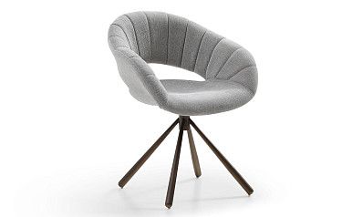 Стул Alessa, серый/бронза