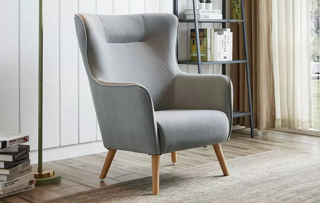 Кресло Camilla, серый/натуральный
