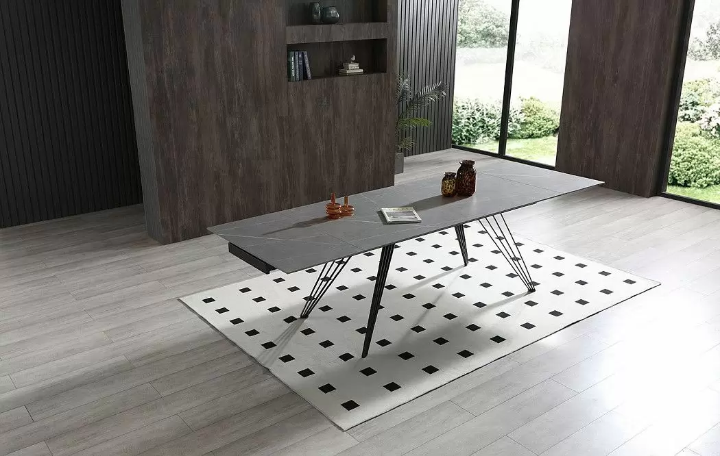 Стол раскладной Parma 180-280, серая керамика - фото 6