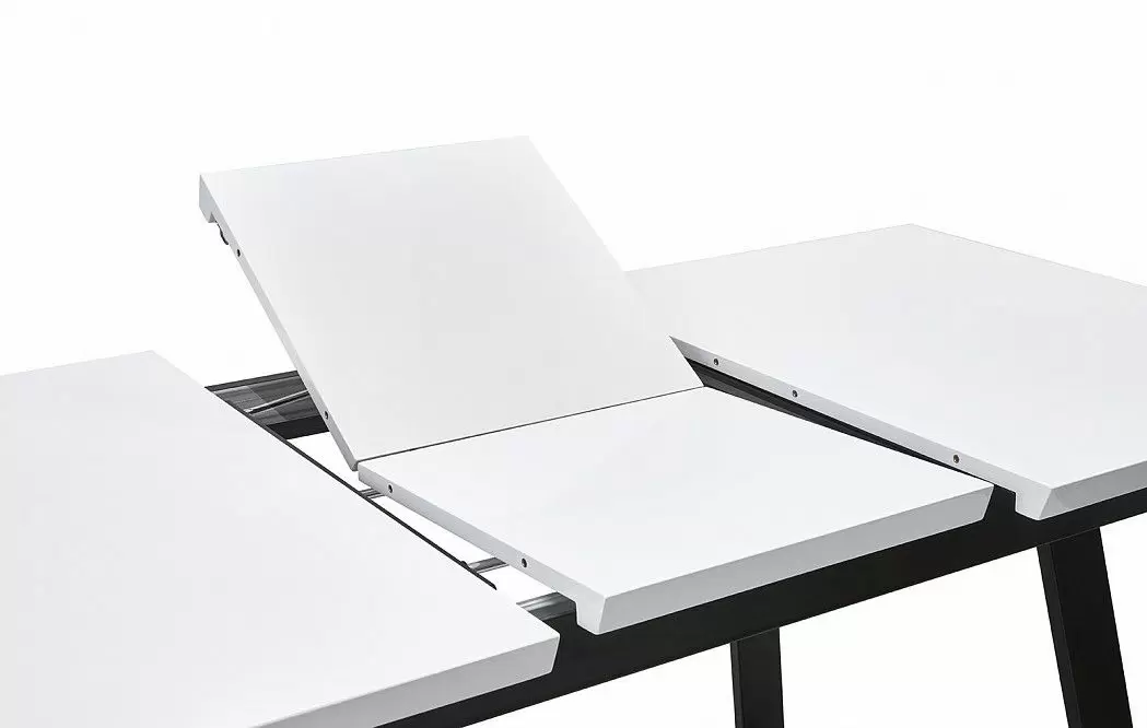 Стол раскладной Dakota 120-160, белый/черный - фото 7