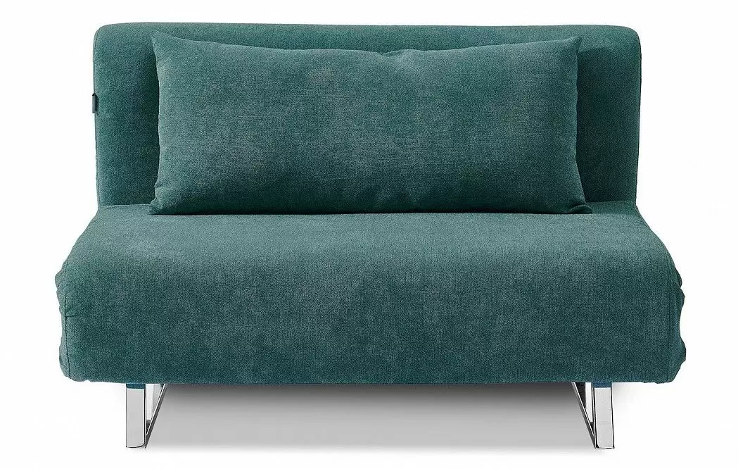 Диван-кровать Rosy 2-х местный, темно-бирюзовый/хром - фото 4