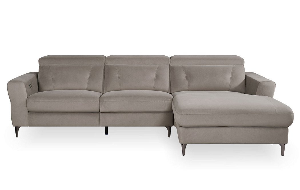 Диван-реклайнер Adeline угловой (правый), серо-коричневый - фото 3