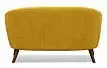 Диван Florence 2-х местный, желтый шафран/орех