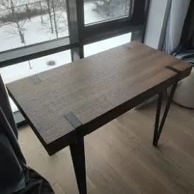 Стол письменный Project, орех/черный