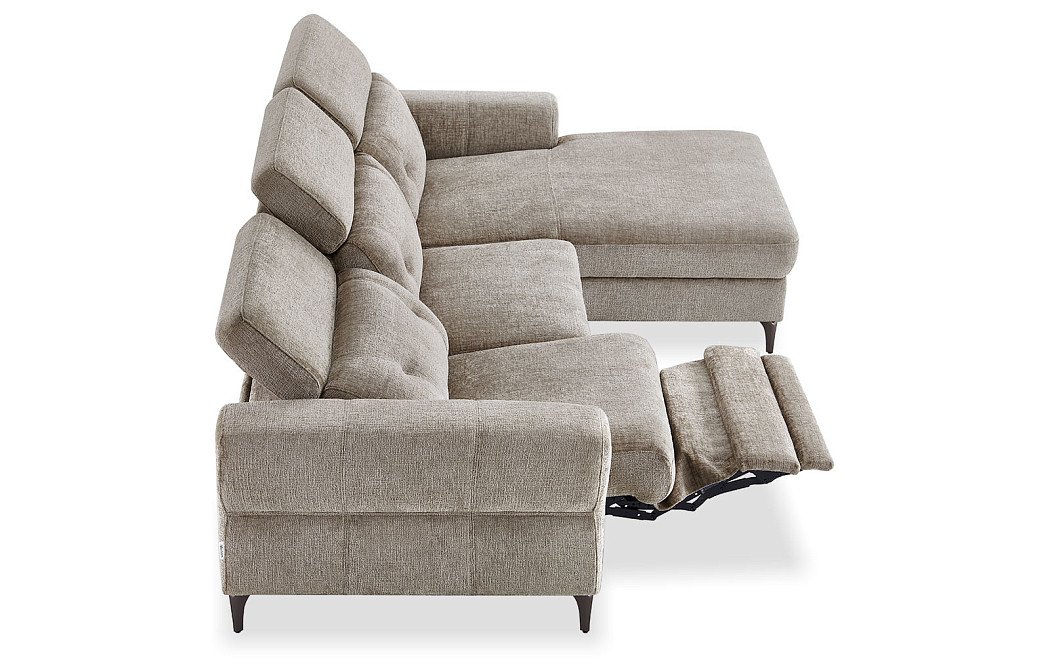 Диван-реклайнер Adeline угловой (правый), серо-бежевый - фото 10