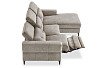 Диван-реклайнер Adeline угловой (правый), серо-бежевый