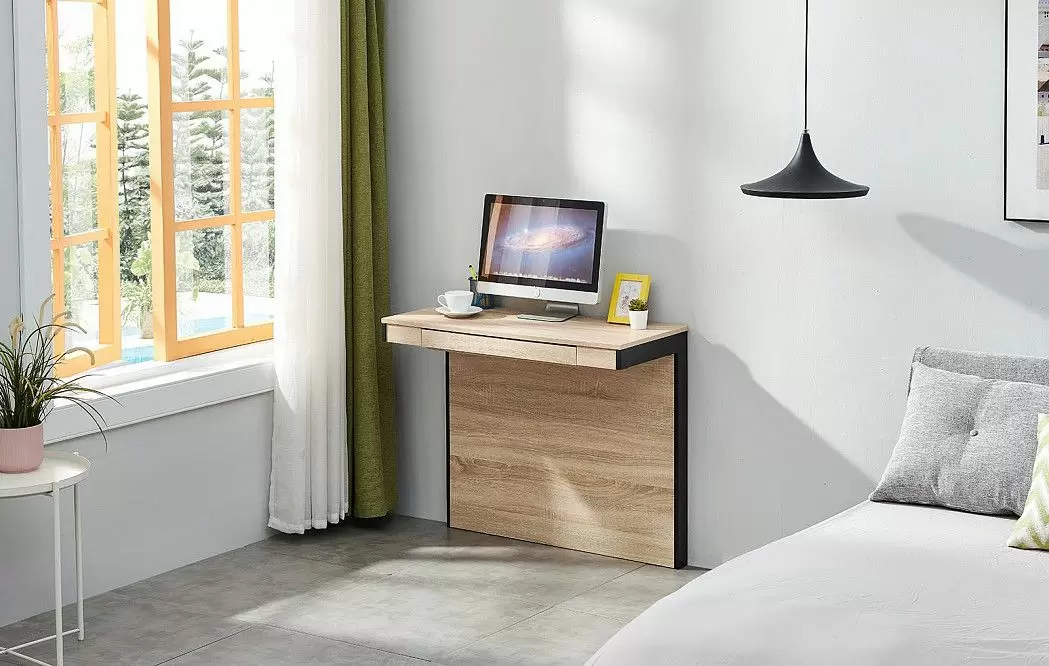 Стол письменный City, дуб/черный